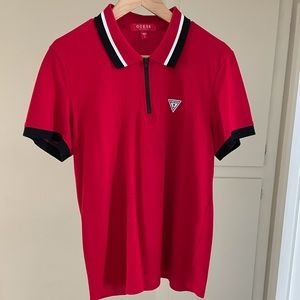 Guess Quarter Zip Polo